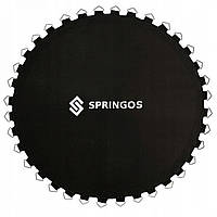 Прыжковое полотно (мат) для батута Springos 8FT 244 см (48 пружини) Black .