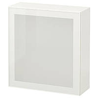 Комбинация настенных шкафов IKEA БЕСТО, белый, Глассвик белый матовое стекло, 60x22x64 см, 094.410.80