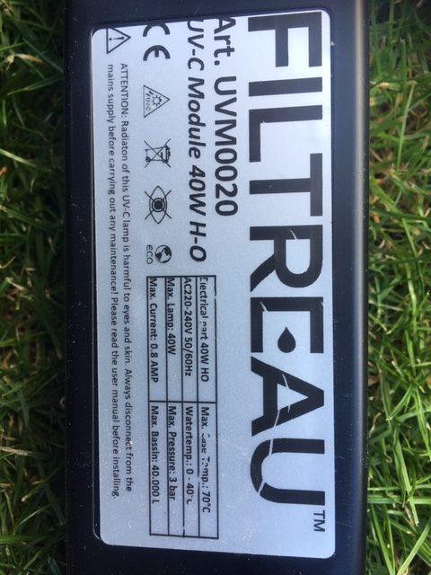 Filtreau UV-C Module 40W Amalgam (incl. Timer) вбудований комплект ультрафіолетової лампи - фото 3 - id-p1926441400