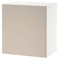 Комбинация настенных шкафов IKEA БЕСТО, белый, Лаппвикен светло-серый, бежевый, 60x42x64 см, 594.398.43
