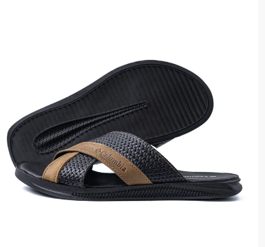 Чоловічі шкіряні літні шльопанці-сланці Columbia, фото 1