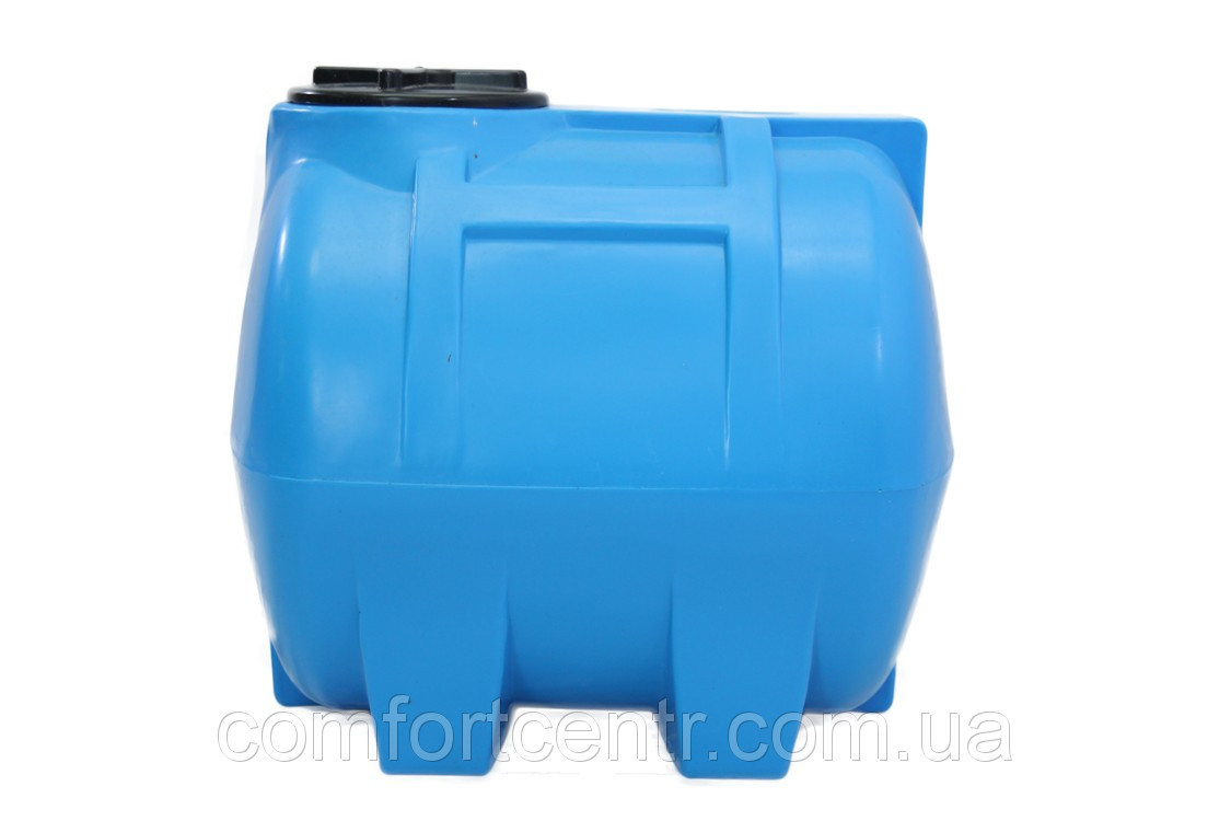 Пластиковая горизонтальная емкость на 350 литров G-350 для хранения воды - фото 3 - id-p336280936