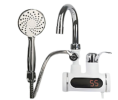 Проточний кран водонагрівач бойлер з екраном і душем Heating Faucet FT-001 (Нижнє підключення)