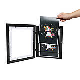 FrameWorks 10" x 12,5" Чорна дерев'яна дитяча художня рамка з краями в стилі галереї, фото 3