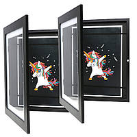 FrameWorks 10" x 12,5" Чорна дерев'яна дитяча художня рамка з краями в стилі галереї