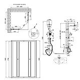 Готове рішення Qtap 4: Душ. кабіна квадратна, 90x90 + Душ. панель, фото 2