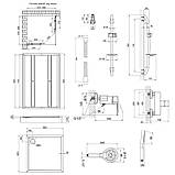 Готове рішення Qtap 11: Душ. кабіна квадратна, 90x90 + Піддон + Змішувач для душу + Стійка + Шланг + Лійка, фото 2