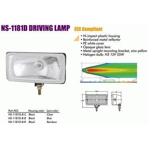 Додаткова фара протитуманна SIRIUS NS-1181 D-B-C H3/12V/55W/194*100mm/кришка Taiwan 1 шт