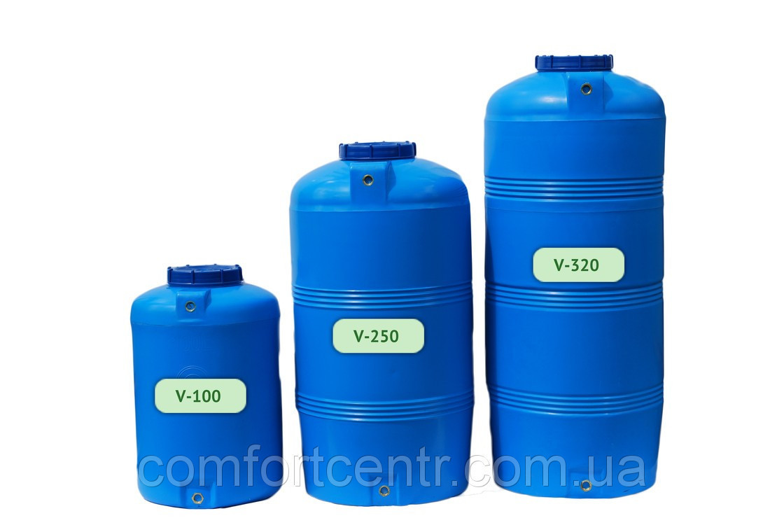 Пластиковая вертикальная емкость V-320 на 320 литров для хранения гсм - фото 4 - id-p336280970