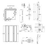 Готове рішення Qtap 12: Душ. кабіна квадратна, 90x90 + Змішувач для душу + Стійка + Шланг + Лійка, фото 2