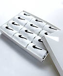 Бавовна 12 пар Подарунковий набір в боксі високі чоловічі Шкарпетки Nike / найк - Білі - у коробці, фото 3