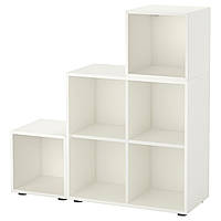 Комбинация шкафов с ножками IKEA ЭКЕТ, белый, 105x35x107 см, 091.892.00