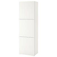Стеллаж с дверью IKEA БЕСТО, белый Лаппвикен, белый, 60x42x193 см, 394.296.99