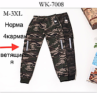 Чоловічі камуфляжні штани трикотаж НОРМА 7008 (в уп. один колір) весна-осінь. Фабричний Китай.