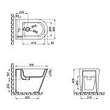 Біде підлогове Qtap Scorpio 530x360x395 White QT14441003CW, фото 2