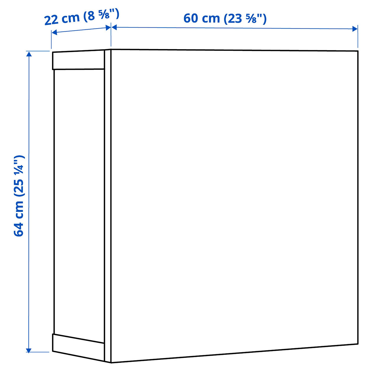 Стеллаж с дверью IKEA БЕСТО, белый, Сельсвикен глянец, белый, 60x22x64 см, 290.468.18 - фото 3 - id-p1926462976