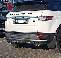 Кенгурятник УС двойной d60/42на Range Rover Evoque (c 2011-го)дуга с нержавейки на Рендж Ровер