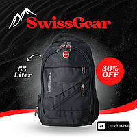 Практичный рюкзак швейцарский SwissGear водонепроницаемый 36-55 литров до 25кг (женский/мужской)