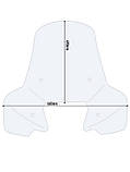 Вітрове скло Givi для мотоциклів Piaggio Medley 125-150 I-Get/ Medley S125-150 I-GET (20-) прозоре, фото 3