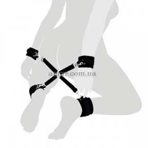 Хрестовина з натуральної шкіри Art of Sex — 4 Way Connector, чорна