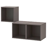 Комбинация настенных шкафов IKEA ЭКЕТ, темно-серый, 105x35x70 см, 692.863.40