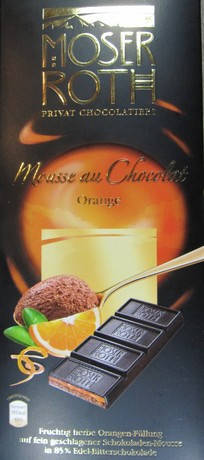 Шоколад черный Moser Roth Mousse au Chocolat Orange с апельсином