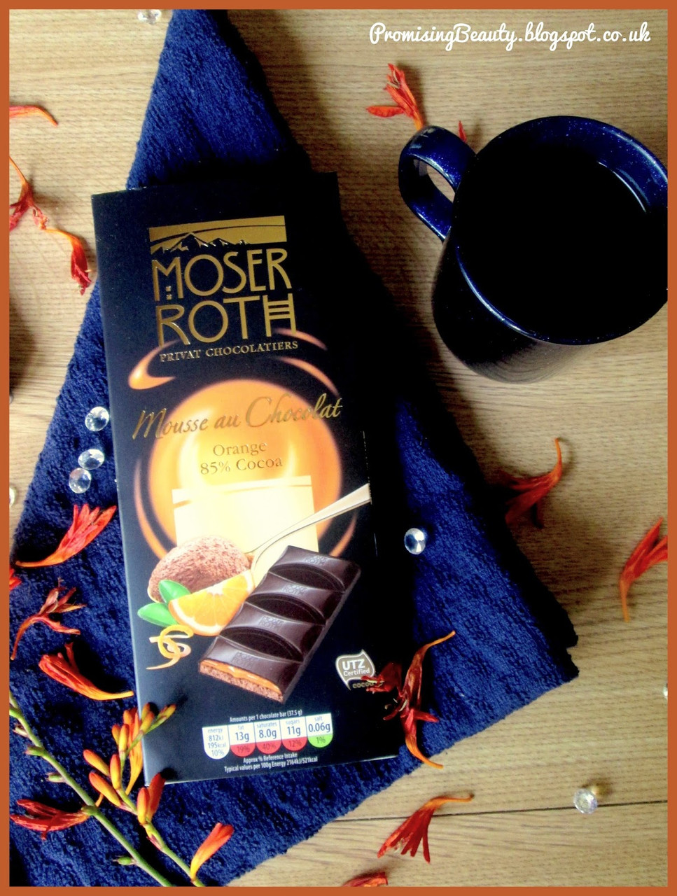 Шоколад чорний Moser Roth Mousse au Chocolat Orange з апельсином