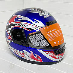 Шолом WLT-106, синьо-білий, S