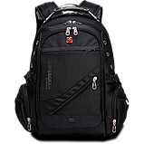 Функціональний рюкзак швейцарський SwissGear водонепроникний 36-55 літрів до 25кг (жіночий/чоловічий), фото 9