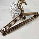 Пластикові плечики 41 см золото вішалки тремпеля для одягу 5 шт Польща, фото 6