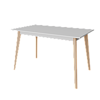 Прямоугольный обеденный стол на деревянных ножках в цвете лак-бук БОН ф-ка Неман 1180*680*750 мм