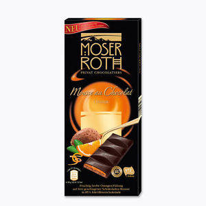 Шоколад чорний Moser Roth Mousse au Chocolat Orange з апельсином, 187,5 гр.