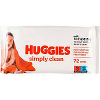 Салфетки влажные детские Huggies Simply Clean 72шт