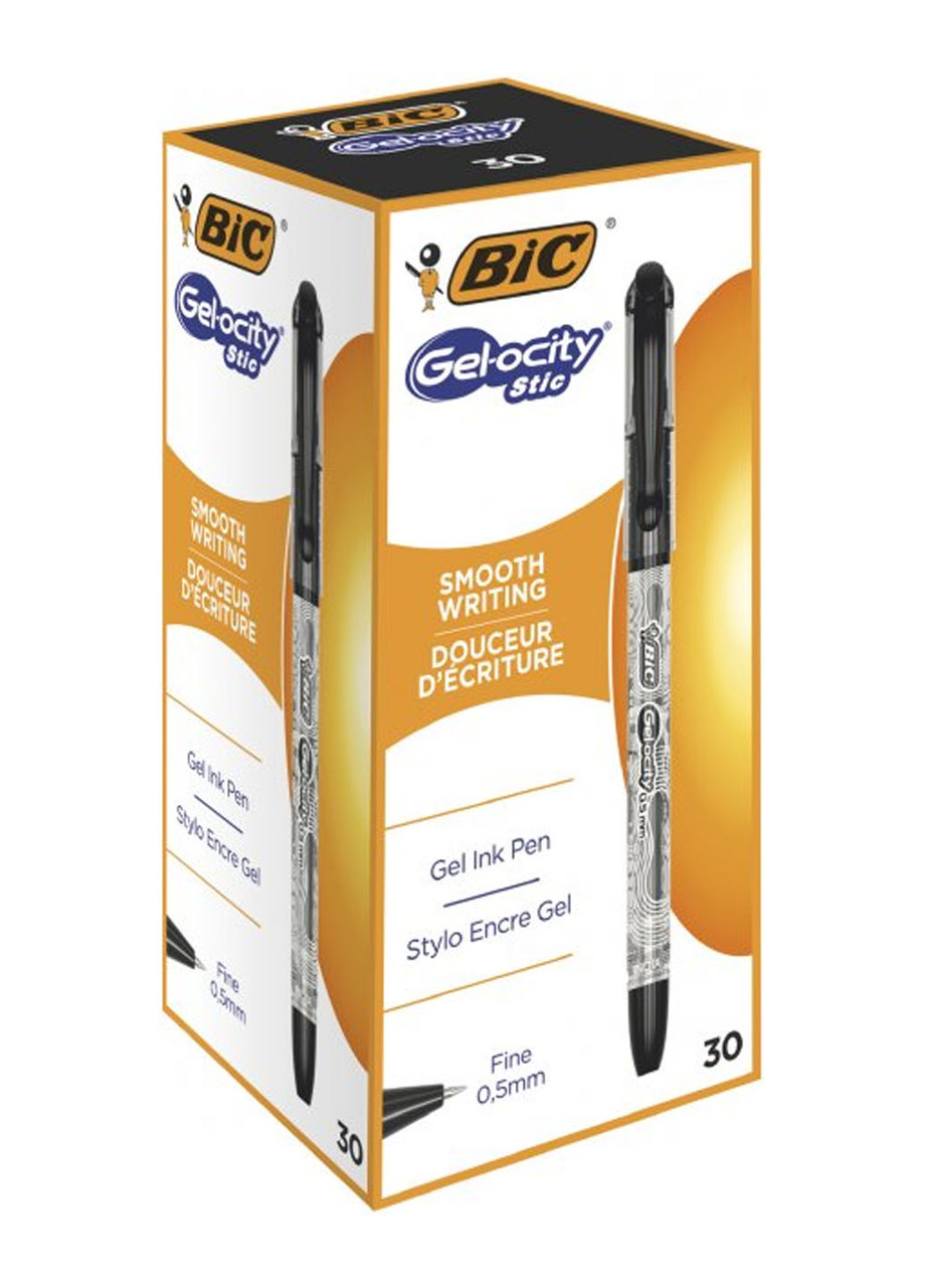 Набір гелевих ручок BIC gelocity stic 30 шт Чорний (3086123546301)