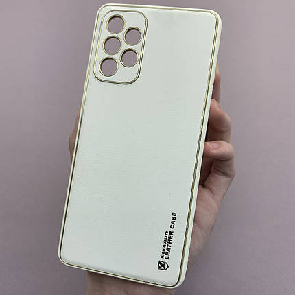 Чохол для Samsung Galaxy A73 5G шкіряний матовий чохол із захистом камери на телефон самсунг а73 5г білий u9h, фото 1