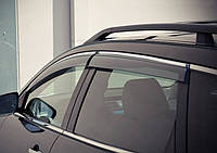 Дефлекторы окон ветровики на VOLKSWAGEN Фольксваген VW Touareg 2010- с хром молдингом