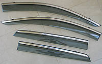 Дефлекторы окон ветровики на SUZUKI Сузуки SX-4 S-Cross 14+ ASP с молдингом нержавеющей стали