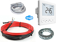 Теплый пол CableKit WiFI-375 | 2,0-3,0 м2 | Нагревательный кабель 4HEAT + WiFi терморегулятор