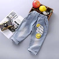 Штаны детские джинсы для мальчика светло-синие 104, 110 см 110