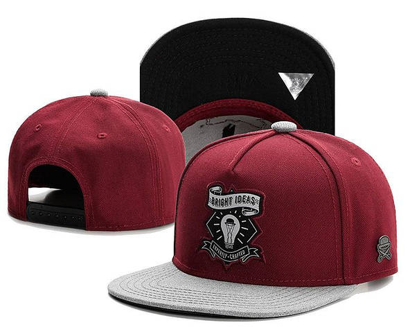 Снепбек Snapback Кепка Бейсболка Сніпбек Cayler Sons лампочка бордова, фото 1