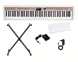 Цифрове піаніно NUX NPK-20 WH (пюпітр,блок живлення,педаль, серветка)