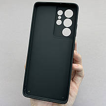 Чохол для Samsung Galaxy S21 Ultra шкіряний матовий чохол на телефон самсунг с21 ультра чорний u9h, фото 6
