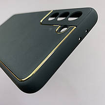 Чохол для Samsung Galaxy S21 Plus шкіряний матовий чохол на телефон самсунг с21 плюс чорний u9h, фото 5