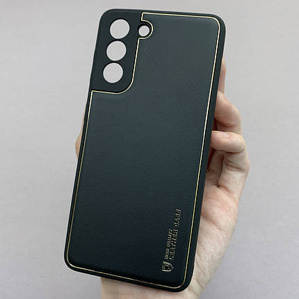 Чохол для Samsung Galaxy S21 шкіряний матовий чохол із захистом камери на телефон самсунг с21 чорний u9h, фото 1