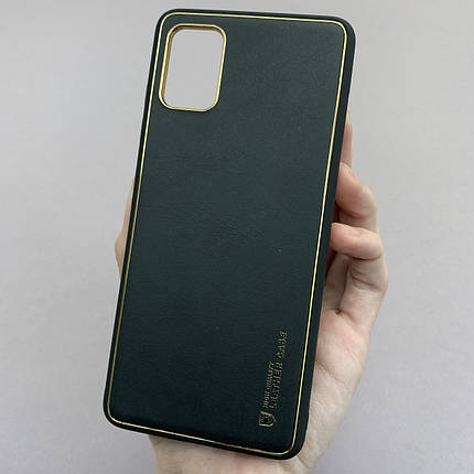 Чохол для Samsung Galaxy A51 шкіряний матовий чохол на телефон самсунг а51 чорний u9h, фото 1
