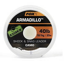 Шок лідер Fox Edges Camo Armadillo Shock and Snag Leader 50lb 20m