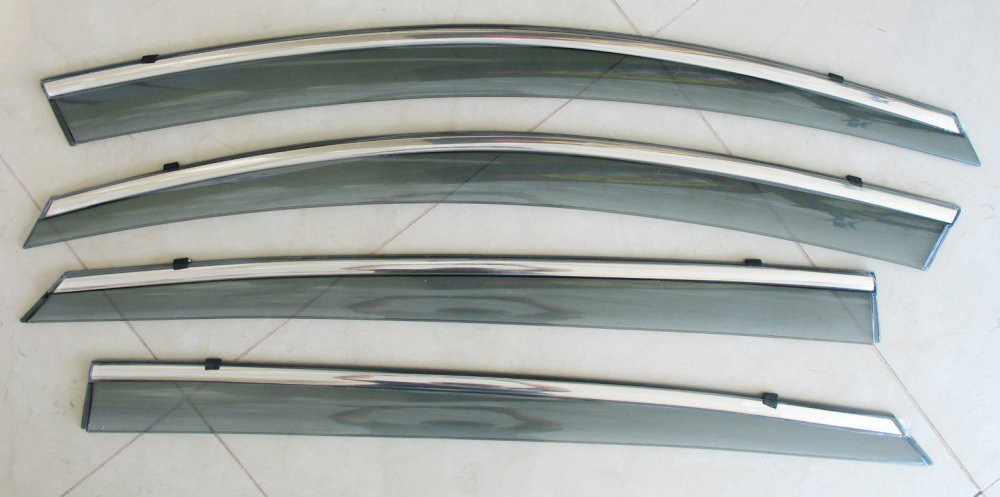 Дефлектори вікон вітровики на KIA KIA Optima -2011 K5 ASP з молдингом нержавіючої сталі