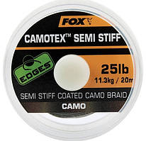 Повідцевий матеріал в обплетенні Fox Camotex Semi Stiff Camo 20lb