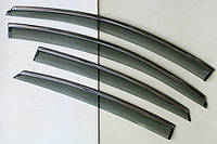 Дефлекторы окон ветровики на HYUNDAI ХУНДАЙ Хендай Sonata LF- ASP с хром полоской