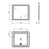 Дзеркало Qtap Leo 800х700 з LED-підсвічуванням QT117814187080W, фото 2